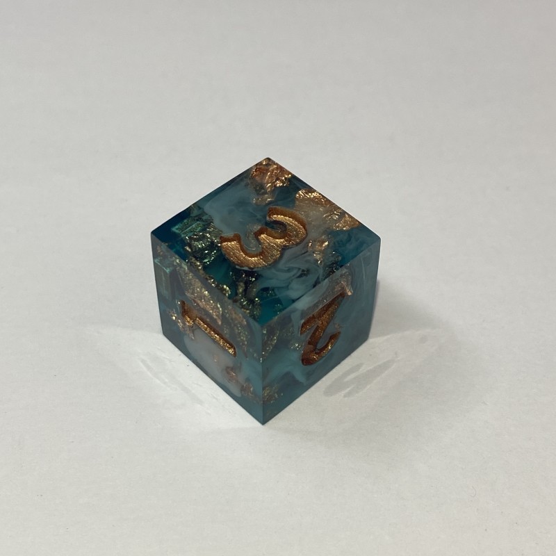 Кубики ручної роботи для DnD бірюзові (DS01)