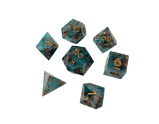 Кубики ручної роботи для DnD бірюзові (DS01)