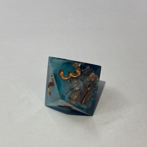 Кубики ручної роботи для DnD бірюзові (DS01)