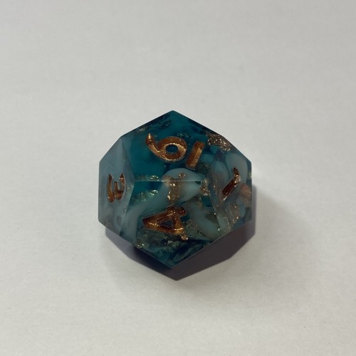 Кубики ручної роботи для DnD бірюзові (DS01)