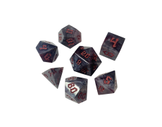 Кубики ручної роботи для DnD чорні з блискітками (DS17)