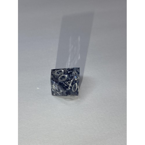 Кубики ручної роботи для DnD з синіми блискітками (DS07)