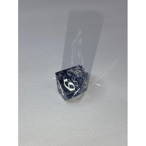 Кубики ручної роботи для DnD з синіми блискітками (DS07)