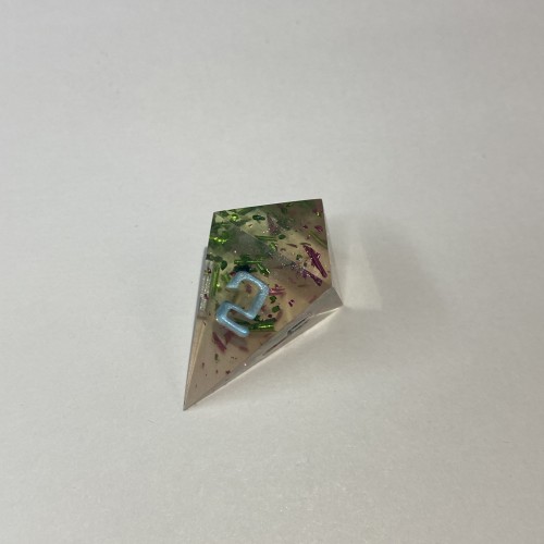 Кубики ручної роботи для DnD з кольоровими блискітками (DS14)