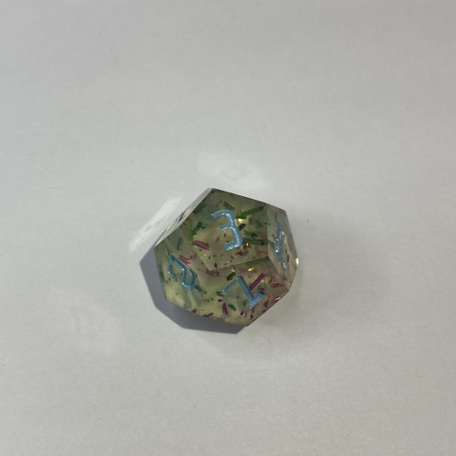 Кубики ручної роботи для DnD з кольоровими блискітками (DS14)