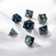 Кубики ручной работы для DnD прозрачные с черным задымлением (DS3)