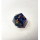 Кубики ручной работы для DnD синие с золотым (DS9)
