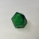 Кубики ручної роботи для DnD зелено-чорні з блискітками (DS10)