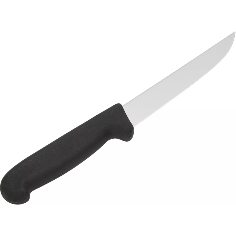 Ніж кухонний обробний 15 см Victorinox Fibrox Carving з прямим лезом і гладкою кромкою Чорний (5.2803.15)