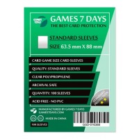 Протектори для карт Games7Days (63,5 х 88 мм, Card Game, 100 шт.) (STANDART)