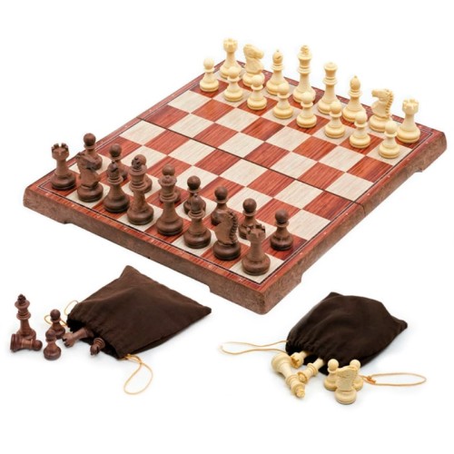 Магнітні шахи під дерево Chess magnetic wood-plastic 36x31 см