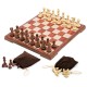 Шахматы Магнітні шахи під дерево Chess magnetic wood-plastic 36x31 см