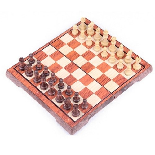 Шахматы Магнітні шахи під дерево Chess magnetic wood-plastic 36x31 см