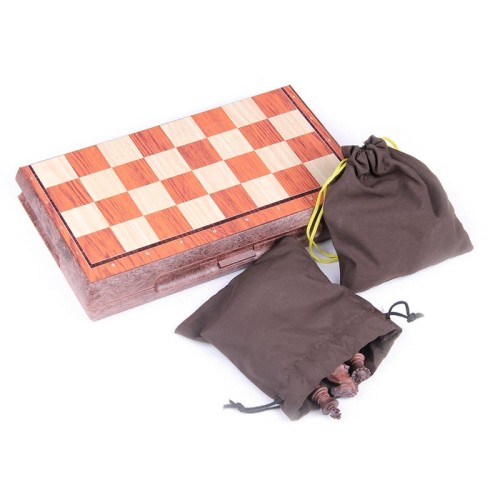 Шахматы Магнітні шахи під дерево Chess magnetic wood-plastic 36x31 см