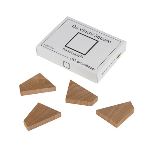 Головоломка Дерев'яна головоломка Da Vinchi Square pocket puzzle | Міні ЗАМОРОЧКА