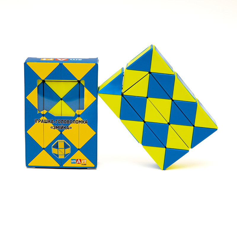 Головоломка Змійка синьо-жовта | Smart Cube Twisty Puzzle Snake