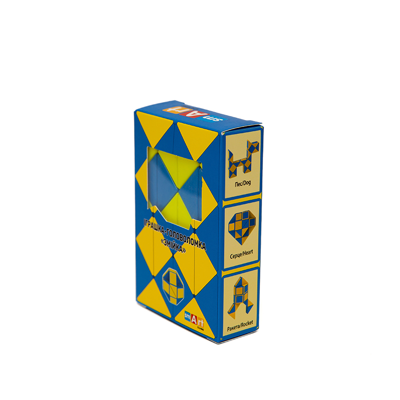 Головоломка Змійка синьо-жовта | Smart Cube Twisty Puzzle Snake