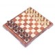 Магнітні шахи під дерево Chess magnetic wood-plastic 28x16,5 см