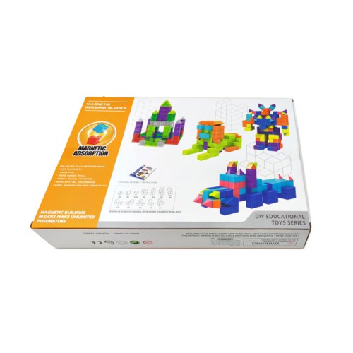 Головоломка YJ Magnetic Blocks | Магнітні блоки 68 елементів із завданнями