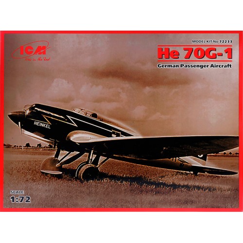 Сборная модель самолета Немецкий пассажирский самолет Heinkel He 70G-1 1:72