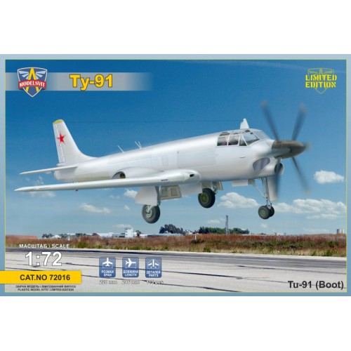 Сборная модель самолета Морской бомбардировщик Туполев Ту-91 1:72