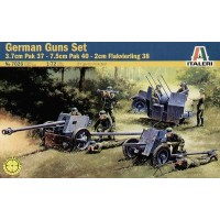 Набор немецких пушек: Pak 35, Pak 40, Flak 38