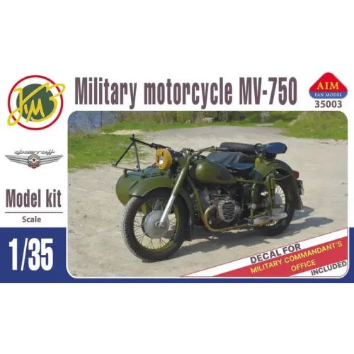 Авто-мото Радянський мотоцикл МВ-750 з коляскою 1:35