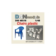 Аксессуары для диорамы. Пластиковые стулья 8 шт.
