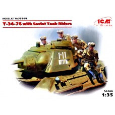 Танк T-34-76 с танковым десантом