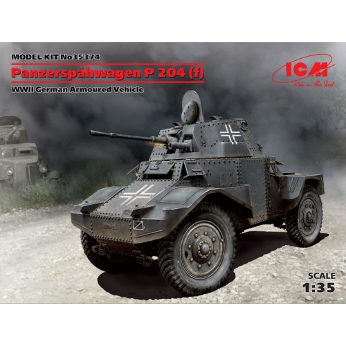 Бронетехника и артиллерия Немецкий бронеавтомобиль Panzerspahwagen P 204 (f), II МВ (ICM 35374)