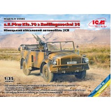 Немецкий военный автомобиль s.E.Pkw Kfz.70 с зенитным пулеметом Zwillingssockel 36, Вторая мировая в