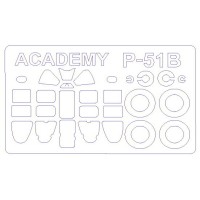 Маска для модели самолета P-51B Mustang "North Africa" (Academy)