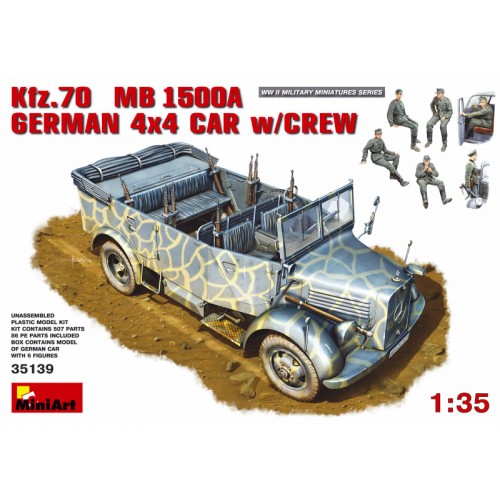 Авто-мото Немецкий армейский автомобиль Kfz.70 (MB 1500A) с экипажем