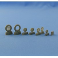 Колеса для Ме-109 E4-E-7, с шинами "Continental", (смола)