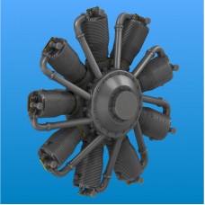 Двигатель Le Rhone 110-120 h.p.Oberursel Ur.II (смола)