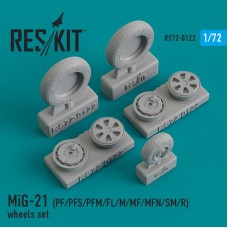 MiG-21 (PF/PFS/PFM/FL/M/MF/MFN/SM/R) смоляные колеса (1:72)