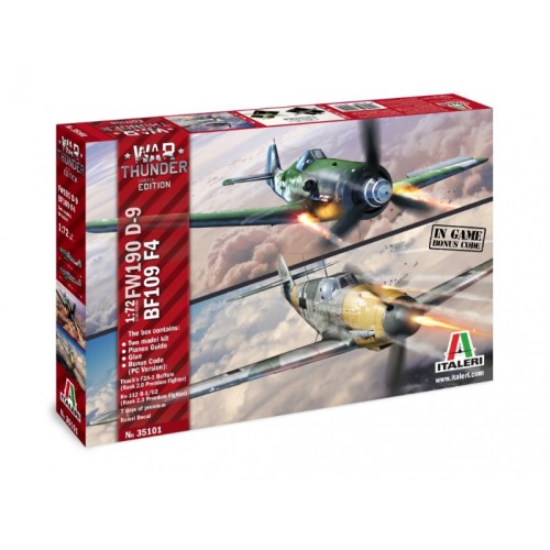 Збірна модель літака Гром войны - Истребители Bf 109 F-4 & Fw 190 D-9 1:72