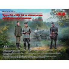 Автомобиль Type G4 с MG 34 и немецким штабным персоналом