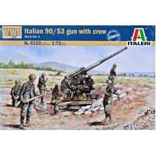 Итальянская пушка 90/53 с расчётом