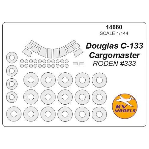 Набори деталіровки Маска для модели самолета Douglas C-133 Cargomaster (Roden)