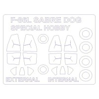 Маска для модели самолета F-86L Sabre Dog, двусторонняя (Special Hobby)