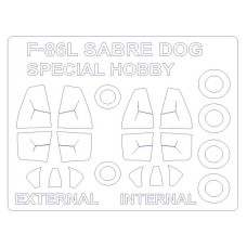 Маска для модели самолета F-86L Sabre Dog, двусторонняя (Special Hobby)