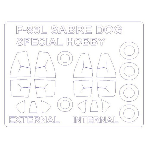 Декалі Маска для модели самолета F-86L Sabre Dog, двусторонняя (Special Hobby)