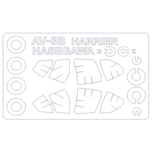 Декалі Маска для модели самолета AV-8B Harrier 2/Harrier 2 Plus (Hasegawa)