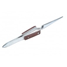 Пинцет с накладками обратный самозажимной прямой