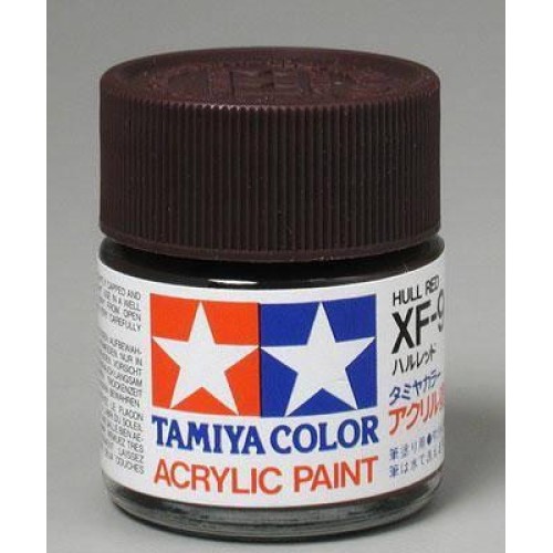 Фарба водорозчинна Акриловая краска 10мл Mini XF-9 корабельный корпус красный