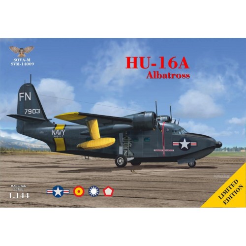Збірна модель літака Літальний човен-амфібія HU-16A Albatross ВМС США 1:144