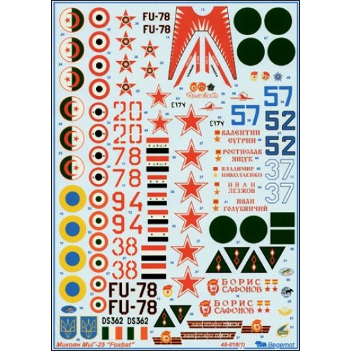 Декалі MiG-25 decal