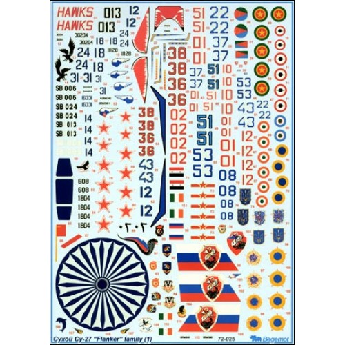 Декалі Su-27 decal (part 1)