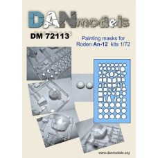 Маска для модели самолета Ан-12 (Roden)